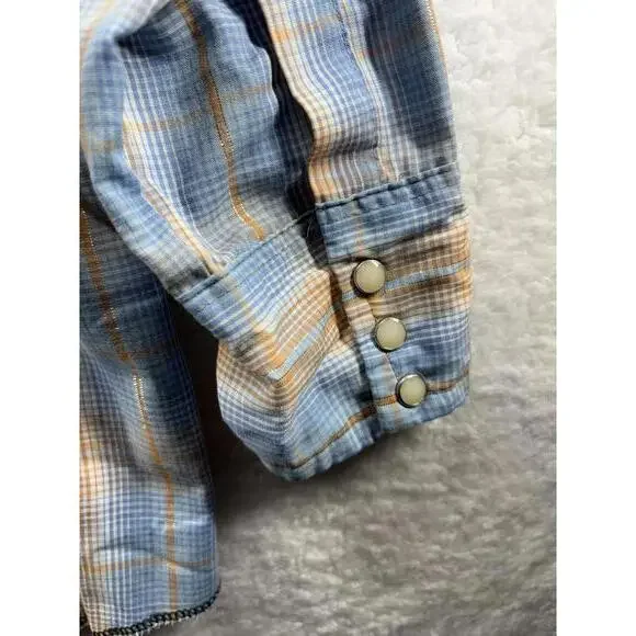 Vintage Dee Cee Pearlsnap Sawtooth Button Up Plaid Mens Size 17-35 - Picture 7 of 8